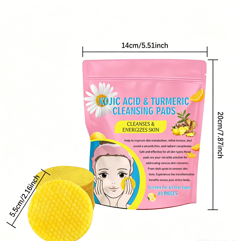 Zyra Kojic Acid & Turmeric Dark Spot Pads – Age & Sun Spot Corrector (40 Pads)