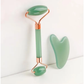 Zyra Sculpt Duo — jade gua sha stone and dual-ended facial roller set