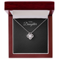To My Daughter necklace gift — finish and box options