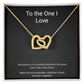 "Every Road Ends at You" — Interlocking Hearts Couples Necklace