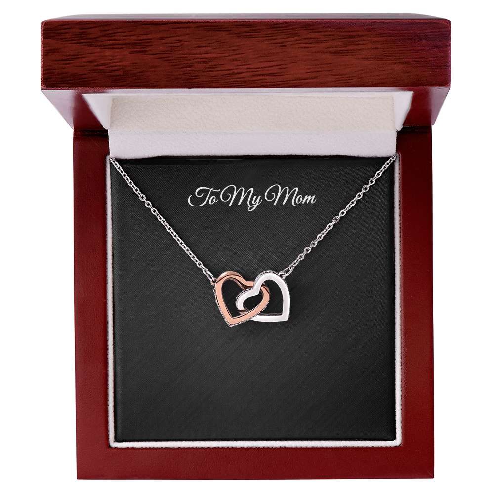 To My Mom necklace gift — finish and box options