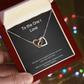 "Every Road Ends at You" — Interlocking Hearts Couples Necklace