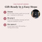 How your Zyra gift necklace arrives gift-ready in 3 steps