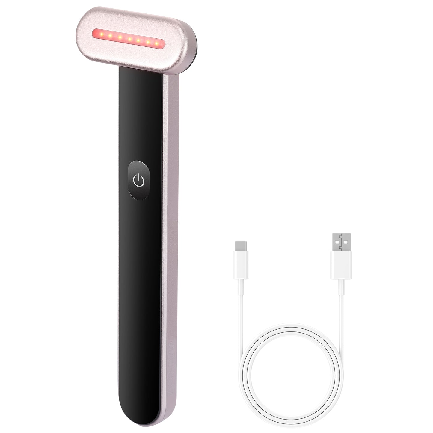 Zyra GlowWand red light therapy wand with USB-C charging cable