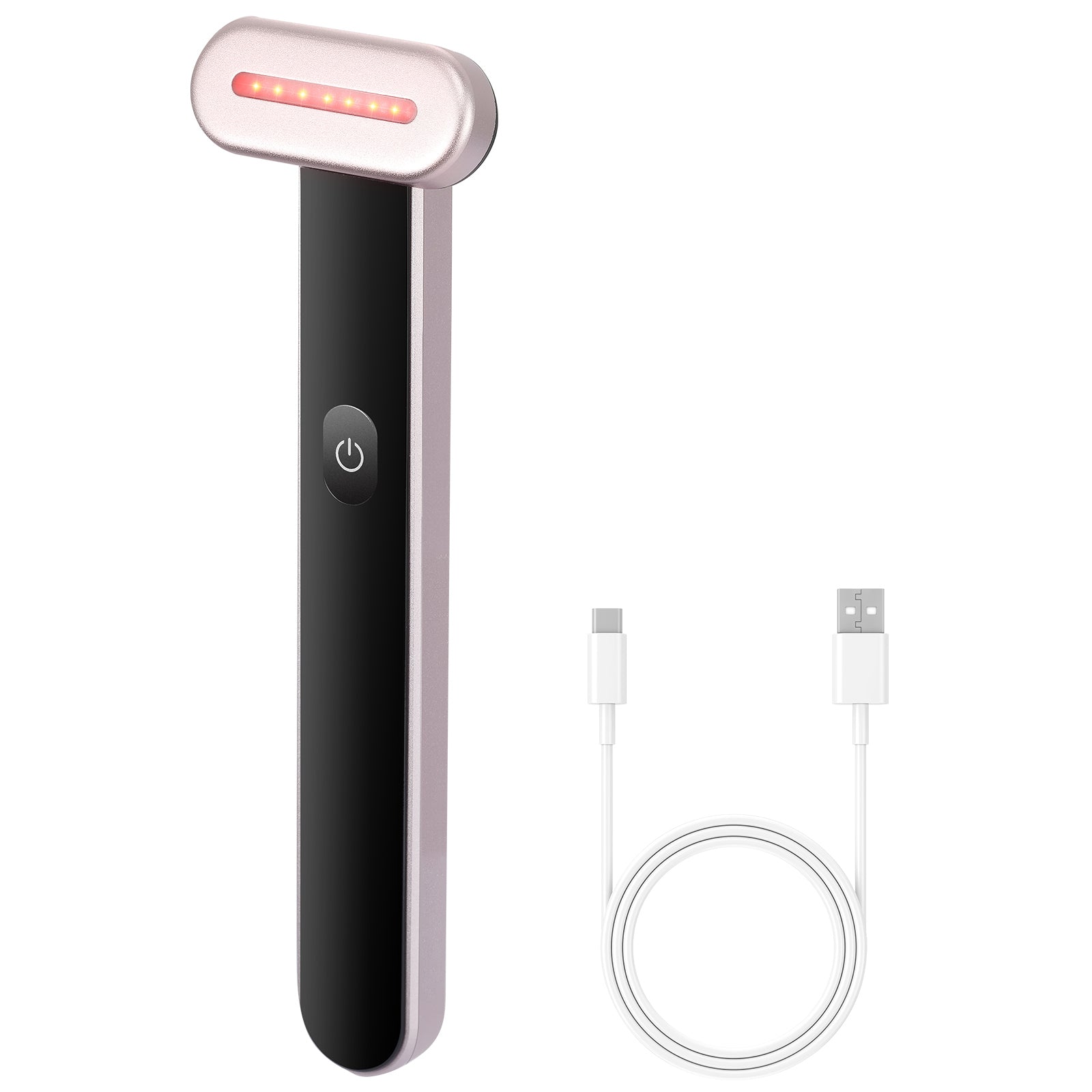 Zyra GlowWand red light therapy wand with USB-C charging cable
