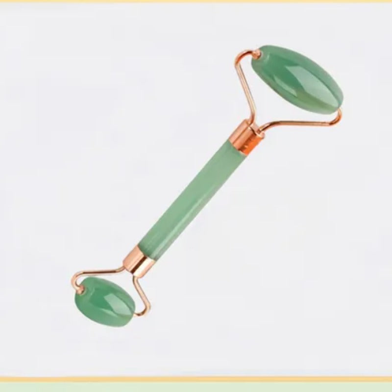 Dual-ended jade facial roller
