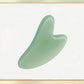 Heart-shaped jade gua sha stone
